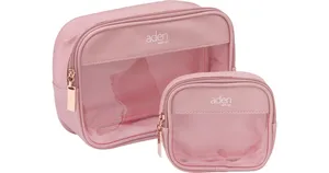 Aden Cosmetics Set Pochette Portatrucchi 2 Pezzi Rosa