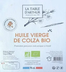Huile vierge de colza bio et locale