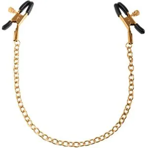 Fetish Fantasy Gold Nipple Chain Clamps