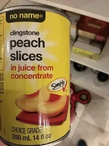 clingstone peach slices