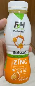 Boisson enrichie en zinc + vitamines C & D3 goût Orange