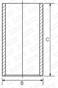 Cylinderfoder GOETZE ENGINE 14-014090-00