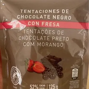 Tentaciones de chocolate negro con fresa