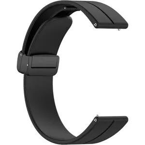 Klockarmband magnetiskt spänne silikon Samsung Galaxy Watch 5/5 Pro/4/4 Classic/3 41 mm, Huawei Watch GT3 42 mm/GT2 42 m Svart 20 mm