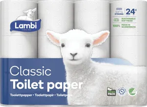 Lambi Toalettpapir 24pk Hvit