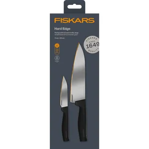 Fiskars - Hard Edge Knife Set - Chef's Knife 20 cm + Vegetable Knife 11 cm