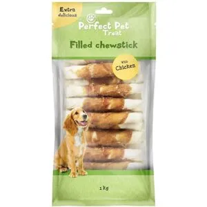 Perfect Pet Fylld Tuggpinne Med Kyckling 13 Cm 1 kg