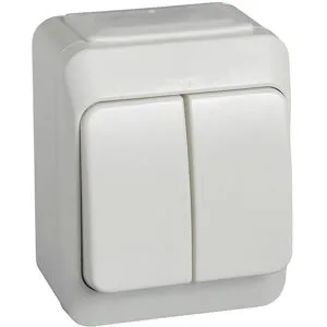 Schneider Electric Aqua Stark 183502600 Strömbrytare Dubbeltrapp, Strömbrytare & Vägguttag