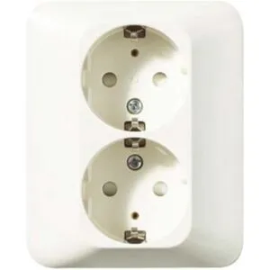 Schneider Electric Vägguttag, 2-vägs, termoplast, 16A