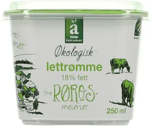 Økologisk Lettrømme 18% fett fra Rørosmeieriet