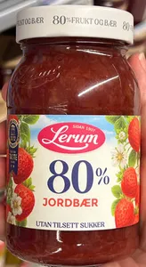 Syltetøy 80% jordbær utan tilsatt sukker