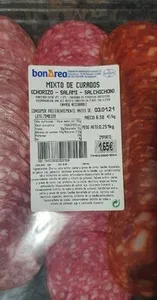 Embutido mixto curados (chorizo, salami - salchichón)