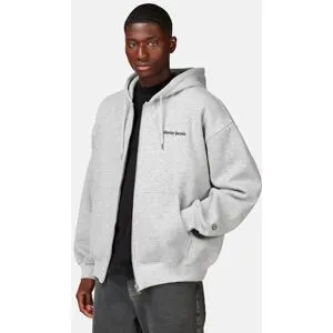 District 46 Oversized Zip Hoodie Male S Grå