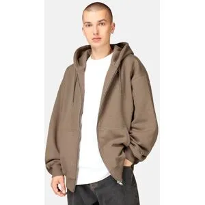 District 46 Oversized zip hoodie Male S Brun