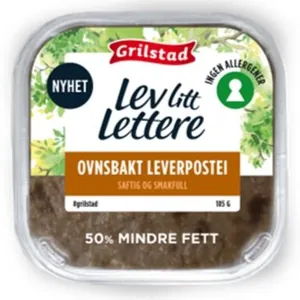Leverpostei Ovnsb Lev Litt Lettere 185g Grilstad
