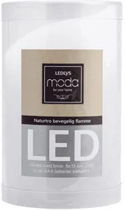 Moda Led Lys Rustik Hvit 8X13cm