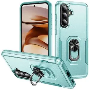 TryggHandla Kompatibel med Samsung Galaxy A56 5G Skal Militärklass Ring Stöd PC+TPU Telefonskydd--lingling}