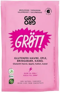 Grøt med bringebær og kanel Fra 6 mnd, Økologisk, 100 g