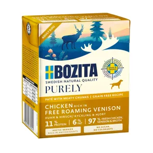 Bozita Purely Paté 6 x 370 g - med hjort