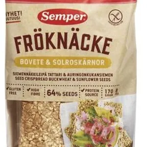 Frøknekkebrød Bohvete&Solsikke 170g Semper