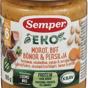 Semper Gulrot & Biff med Bønner 190g