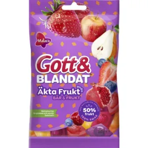 Malaco Gott&Blandat Äkta Frukt Bär&Frukt, 100g