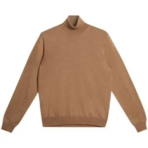 J.Lindeberg Kaden Merino Turtleneck Herr, M, Tiger Brown Melange