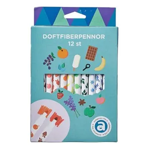 Doftfiberpenna 12 färger