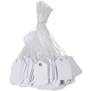 INF Presentetiketter, Etiketter i Papper med snöre Vit 100 st