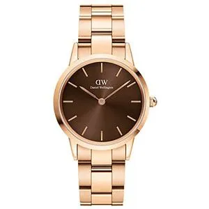 Daniel Wellington Iconic Link Amber 36 mm Roséguld DW00100461