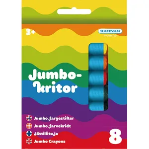 Färgkritor Jumbo från 3 år 8-pack Kärnan