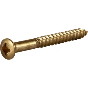 Essve 525185 Träskruv Tkfx, Mässing 5 X 50 Mm, 6-Pack, Infästning