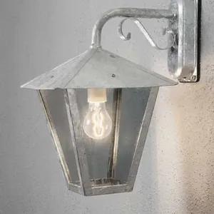 Konstsmide Benu vägglykta, nedåtriktad. E27 435-320. Galvad