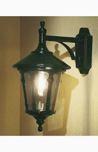 Konstsmide Virgo vägglykta ned E27 grön