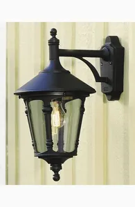 Konstsmide Virgo vägglykta ned E27 svart