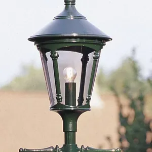 Konstsmide Virgo stolplykta E27 grön ex stolpe