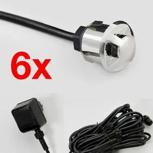 Konstsmide Markspot mini LED välvd topp ink transformator 12V 6st/set. 7467-000