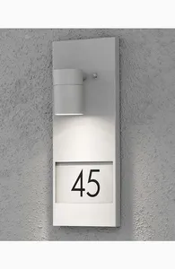 Konstsmide Modena vägglykta med husnummer 7655-300 Grå