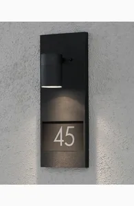 Konstsmide Modena vägglykta med husnummer 7655-750 Svart