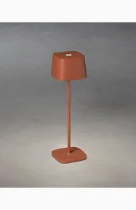 Konstsmide Capri bordslampa usb 2700K/3000K dimbar fyrkantig terracotta