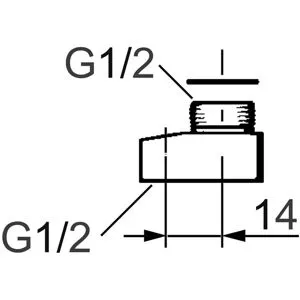 FM Mattsson 29790000 Excenterkoppling G15 Inv. Gg X G15 Utv. Gg, För Blandare, Badrum
