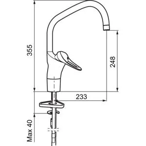 FM Mattsson 9000e Iii 8020-0000 Köksblandare Utan Diskmaskinsavst., Badrum
