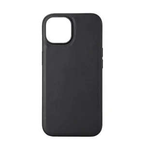 BUFFALO Back cover Leather MagSeries iPhone 15 Black