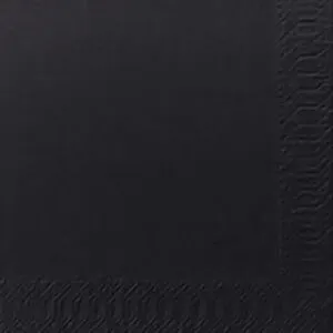 DUNI Servett 3-lagers, enfärgade, ¼-vikt, 24 cm, svart 250/fp