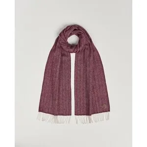 Amanda Christensen Wool Herringbone Scarf Wine