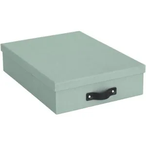Förvaringsbox m.lock kartong A4 mint
