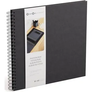 Fotoalbum Black med svarta blad 35x31,5cm Bigso Box of Sweden
