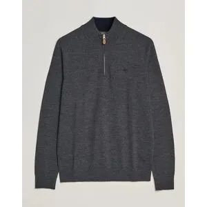 Morris John Merino Half Zip Dark Grey