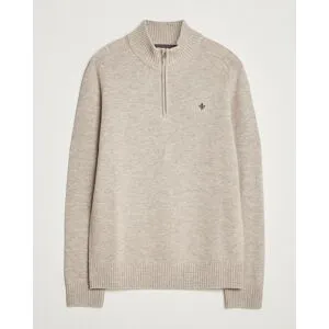 Morris Hertford Lambswool Merino Half Zip Khaki