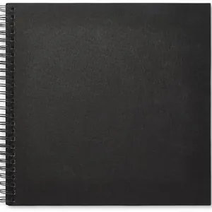 Fotoalbum 330x330mm spiral svarta blad svart